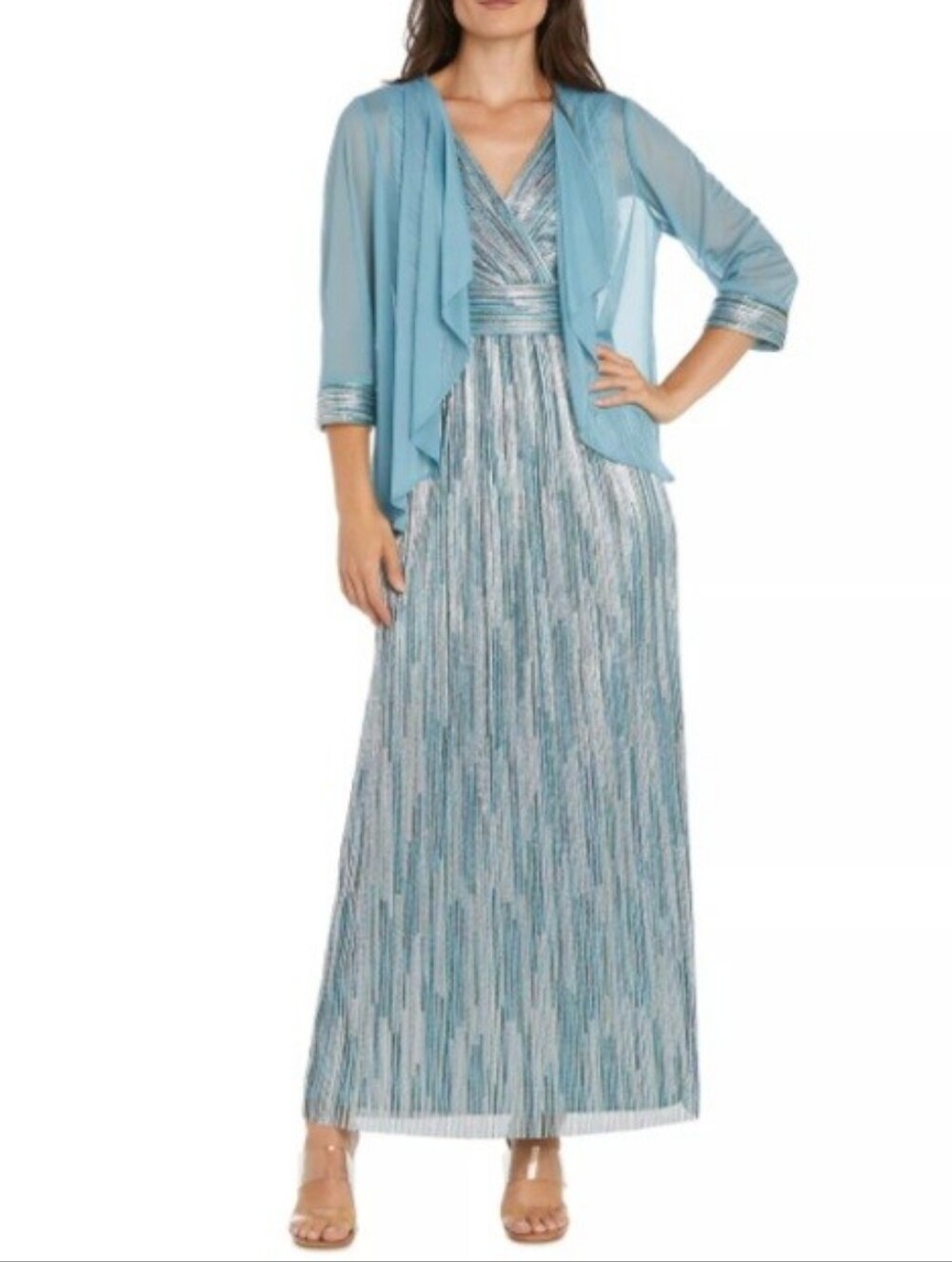 Women's R&M Richards 2-pc. Matte Chiffon Jacket & Dress Set